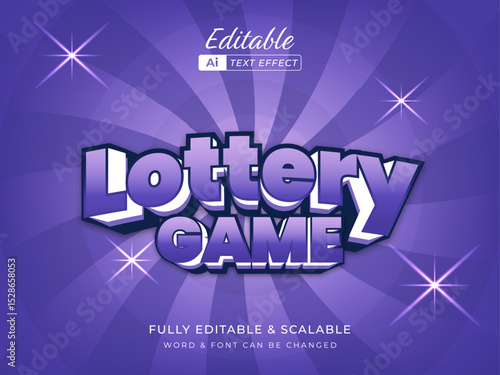 Lottery Game in a stylish 3d text effect, against a dynamic background.