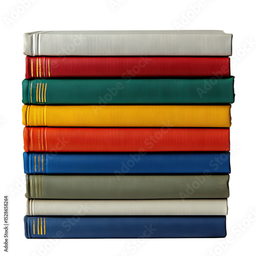 Wallpaper Mural Stack of colorful, hardbound books isolated on a clean, white backdrop Torontodigital.ca