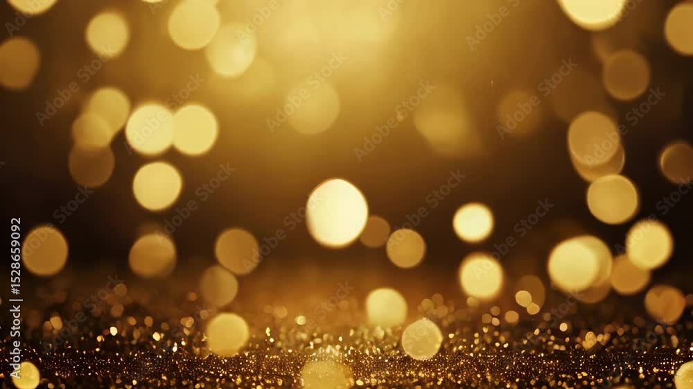 Golden glitter and bokeh background animation Golden glitter and bokeh background animation