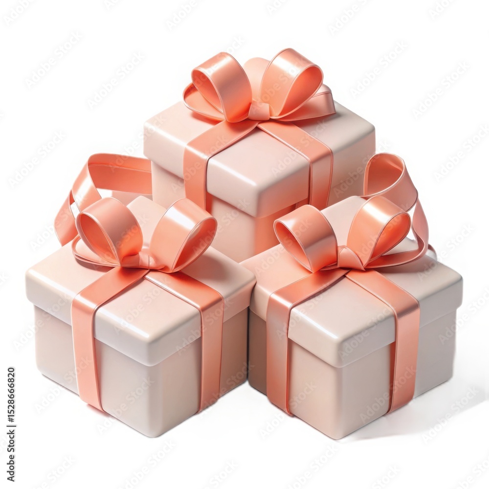 Obraz premium Elegant gift boxes with ribbons for special occasion events