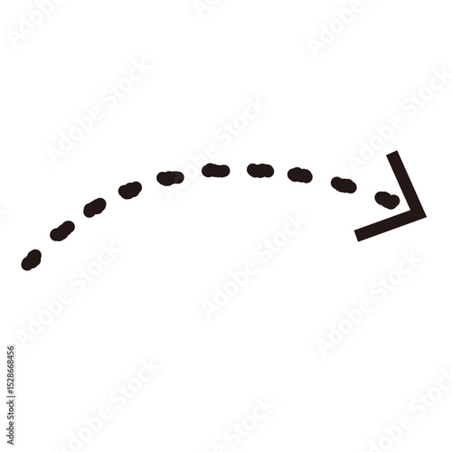シンプルな手描き風の矢印のアイコンイラスト