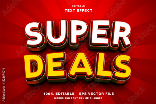 Super Deals 3D Editable Text Effect