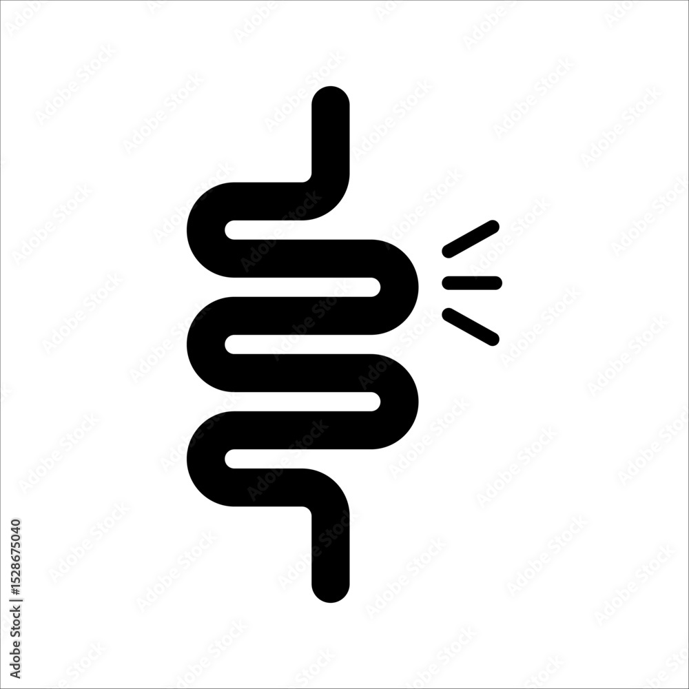 © kamilatul - Gut constipation Icon. Symbol isolated on white background. vector illustration. © kamilatul - Gut constipation Icon. Symbol isolated on white background. vector illustration.