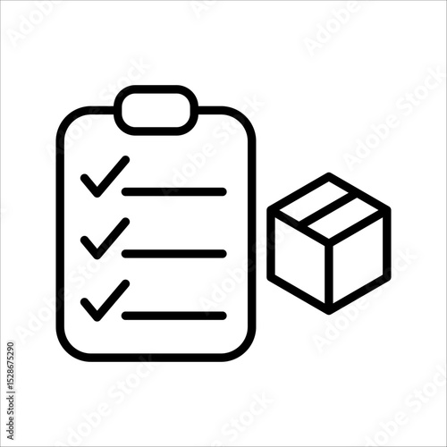 inventory control Icon. Symbol isolated on white background. vector illustration.