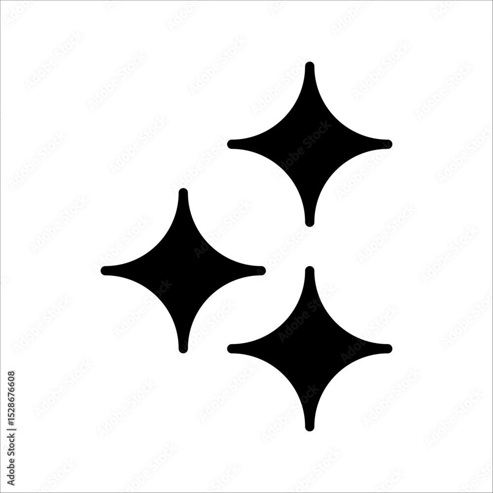 Shine Icon. Symbol isolated on white background. vector illustration. Shine Icon. Symbol isolated on white background. vector illustration.