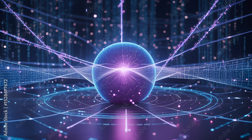 Obraz premium Quantum Core – The Heart of Computation