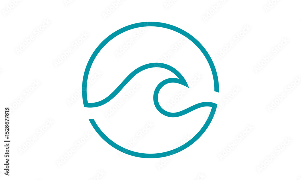 Fototapeta premium Abstract letter S Wave logo