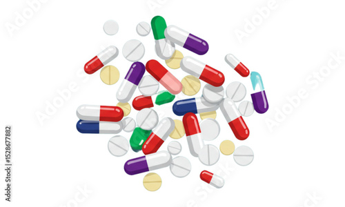 red and blue capsules