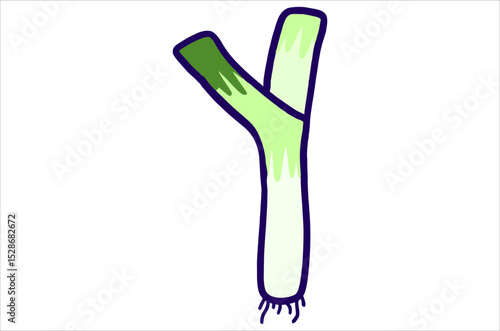 Kawaii Green Onion Art Stickers

