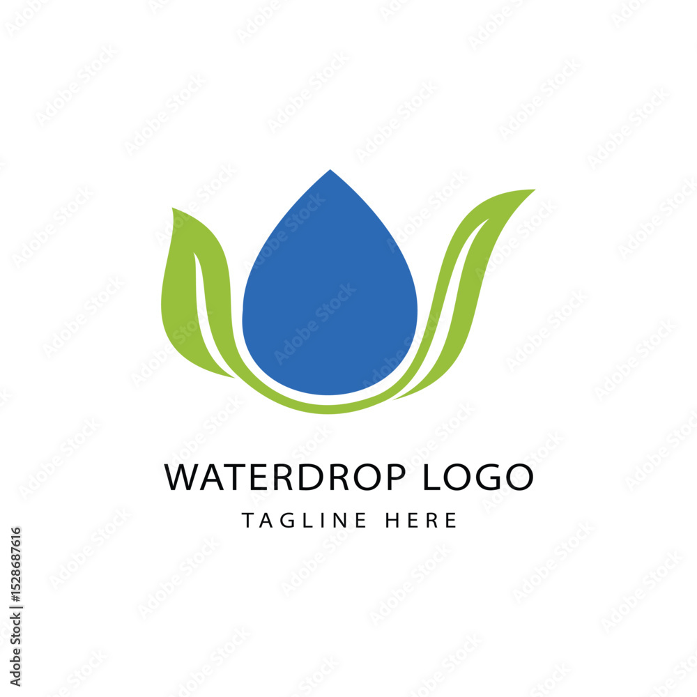 Fototapeta premium Waterdrop Logo Design Graphic Vector 