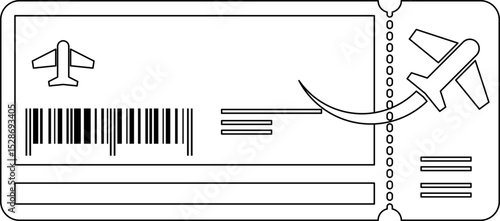 Doodle Plane Ticket