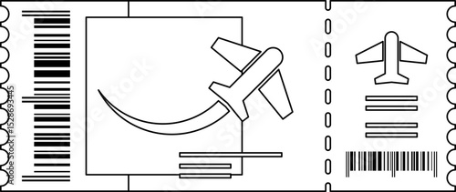 Doodle Plane Ticket