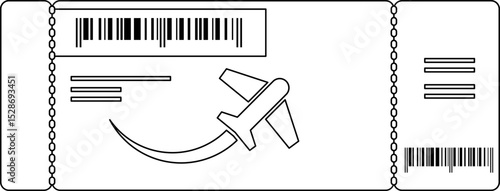 Doodle Plane Ticket