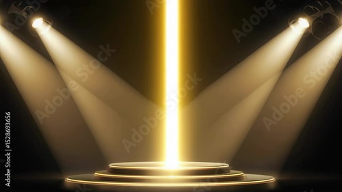 Golden Elegance: Shimmering Particles Behind the Oscars Stage