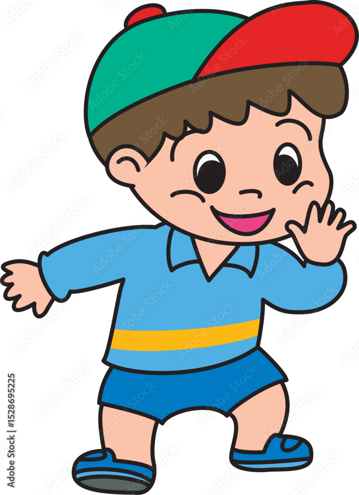 応援する男の子
応援する男の子