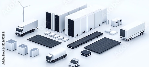 A graphic representation of alternative energy and transportation