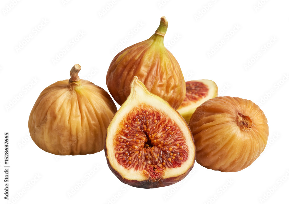 Obraz premium fresh figs isolated on white background