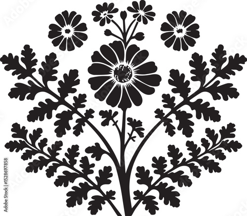 Wallpaper Mural flower logo vector, flower vector illustration, flower silhouette vector isolated on white background Torontodigital.ca