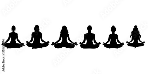 Silhouette of a person meditating in the lotus position