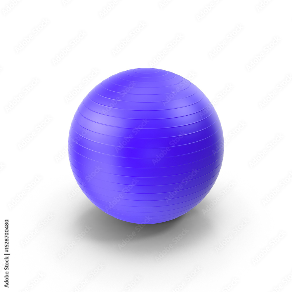 Blue Colour Fitness Ball Isolated on White Background Blue Colour Fitness Ball Isolated on White Background