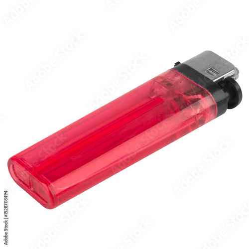 Red lighter on white tool burn