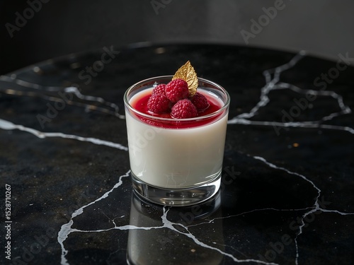 Elegant Vegan Coconut Panna Cotta with Raspberry Coulis – Chic Dessert Bar Presentation