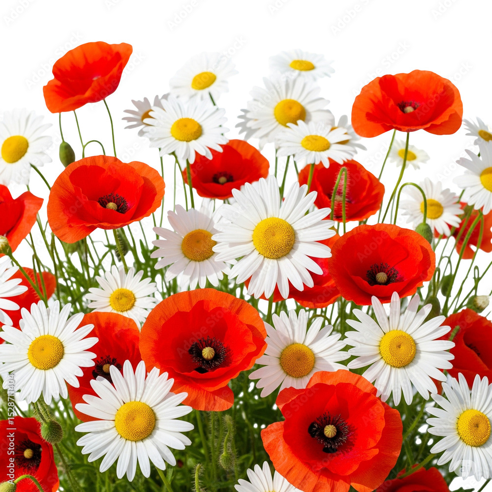 Obraz premium seamless pattern with poppies