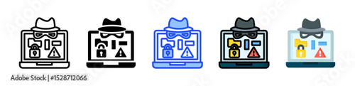 Spyware Icon Collection With Multiple Styles