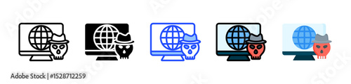 Dark Web Icon Collection With Multiple Styles