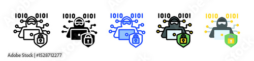 Ethical Hacking Icon Collection With Multiple Styles