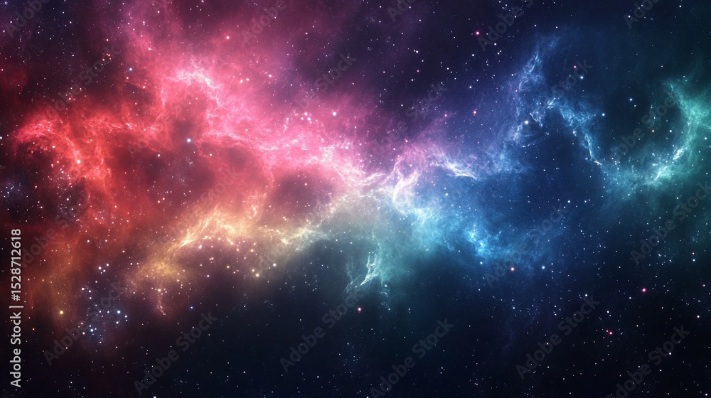 Cosmic nebulae swirling in vibrant hues Cosmic nebulae swirling in vibrant hues
