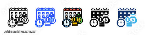Annuity Icon Collection With Multiple Styles
