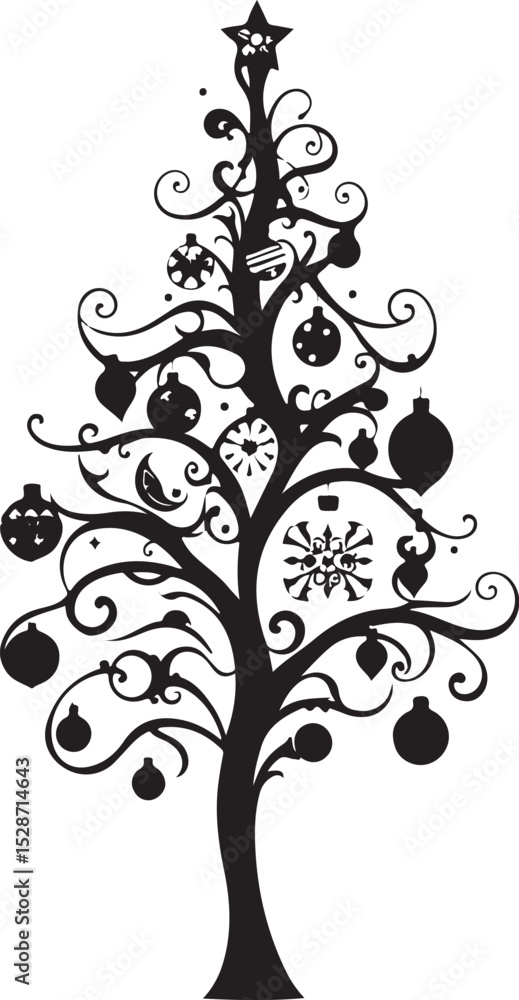 Obraz premium Elegant Christmas Tree Vector