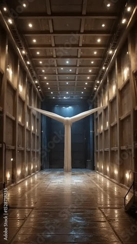 Wallpaper Mural Modern architectural interior with unique lighting design Torontodigital.ca