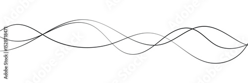 Curve wave seamless pattern. Thin line wavy abstract vector background. Curve wave seamless pattern. Line art striped graphic template. Vector illustration in white background . eps 10