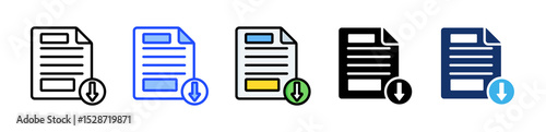 Mark Down Icon Collection With Multiple Styles