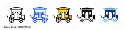 Carriage Icon Collection With Multiple Styles