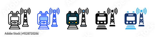 Station Icon Collection With Multiple Styles