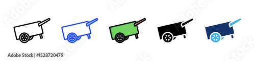 Wagon Icon Collection With Multiple Styles