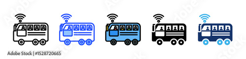 Shuttle Icon Collection With Multiple Styles