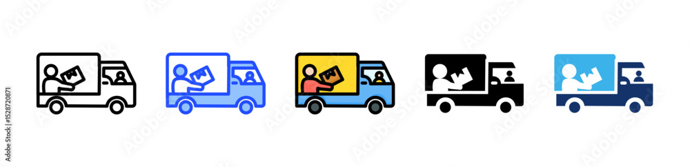 Delivery Icon Collection With Multiple Styles Delivery Icon Collection With Multiple Styles