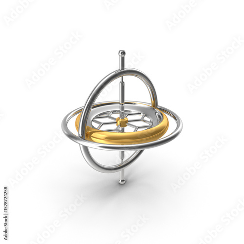 Gyroscope Toy Isolated on Transparent Background