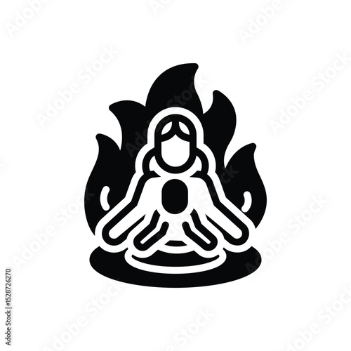 Black solid icon for holika