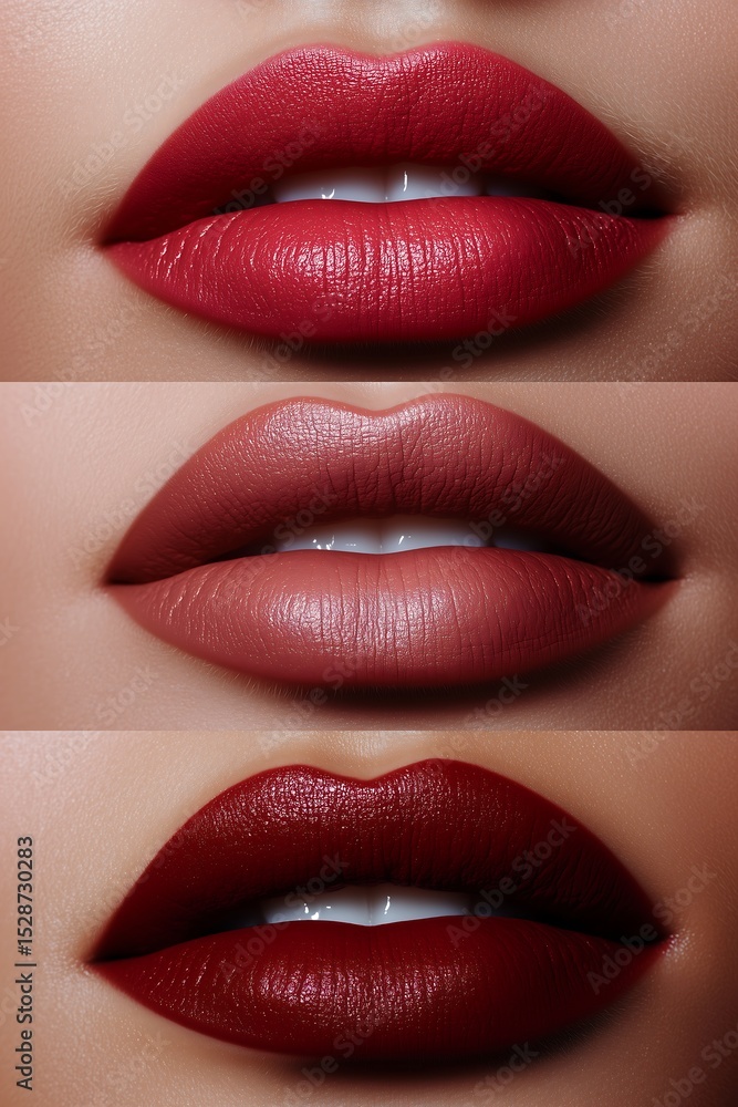 Obraz premium A minimalist lipstick palette showcasing a variety of lipstick shades, a beauty product with a clear focus on details.