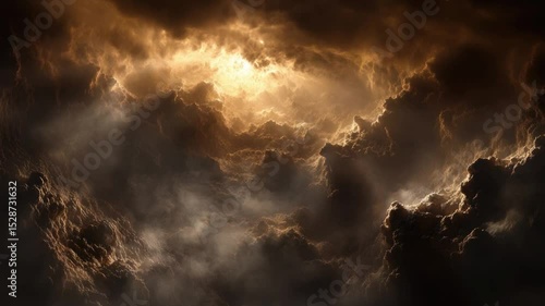 Atmospheric Drama: Witness the dramatic spectacle of towering storm clouds illuminated by a burst of sunlight.