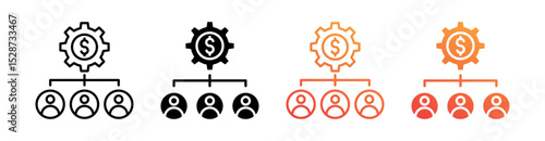 Crowdfunding Multiple Style Icon Set Collection 