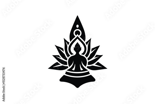 Symbolic sankha with cultural sacred design vector art illustration