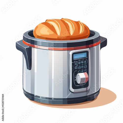 ホームベーカリーのアニメ風ベクター画像