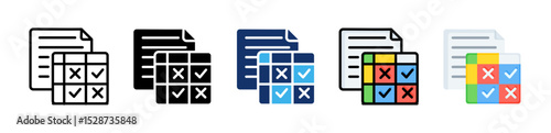 Confusion Matrix Icon Collection With Multiple Styles