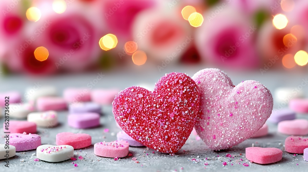 Fototapeta premium heart shaped candies